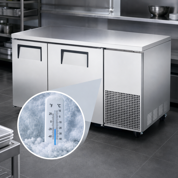 Product image #4 for True 60-Inch Deep Undercounter Freezer with 2 Solid Doors and Side-Mounted Self-Contained Refrigeration