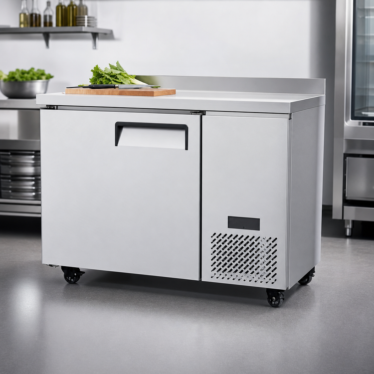 Product image #4 for Atosa 44-Inch One-Section Worktop Refrigerator with 4-Inch Backsplash and Solid Door