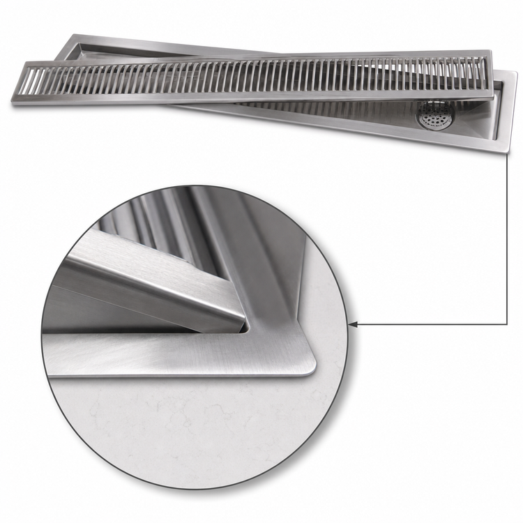 Product image #4 for Advance Tabco TA-529 9-Foot Drop-In Stainless Steel Urn Trough with Louvered Cover and Drain