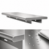 Thumbnail image #4 for Advance Tabco 132 Inch x 18 Inch Stainless Steel Pass-Thru Shelf with Bull Nose Front and Rear