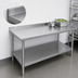 Thumbnail image #4 for John Boos Stallion 108-Inch x 24-Inch Stainless Steel Work Table with 1-1/2-Inch Rear Up-Turn