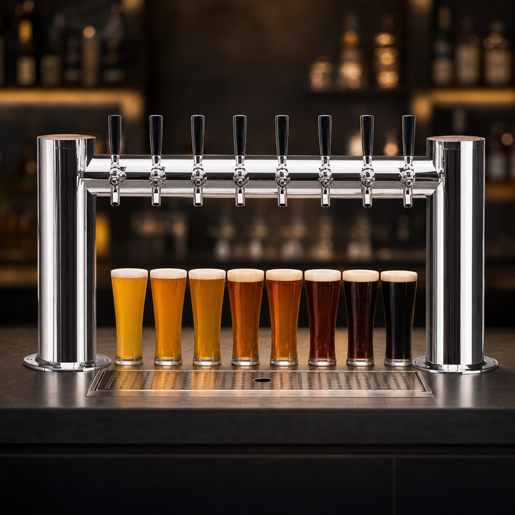 Product image #4 for Metropolis H-Style Countertop Glycol-Cooled 8-Faucet Draft Beer Tower