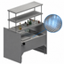 Thumbnail image #4 for BK Resources Underbar Pass-Thru Ice Bin/Cocktail Station with Overshelves, 10-Circuit Cold Plate, 54 x 35 x 73 Inches