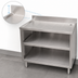 Thumbnail image #5 for BK Resources Underbar Stainless Steel Glass Rack Unit with Drainboard Top, Open Front Base, and Adjustable Shelf, 30W x 21D x 32-1/2H