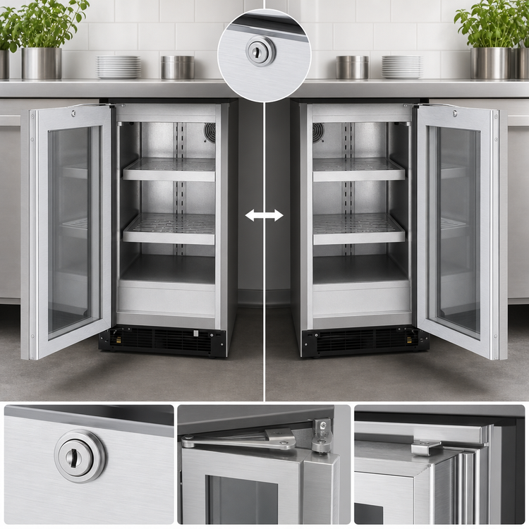 Product image #4 for Hoshizaki HR15A-G Compact One-Section Glass Door Undercounter Reach-In Refrigerator