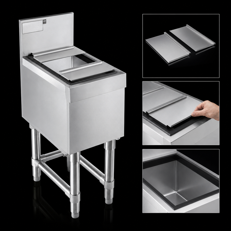 Product image #4 for Eagle Spec-Bar B12IC-24 Underbar Ice Bin/Cocktail Unit, 12 Inch Wide x 24 Inch Deep, 43 lb Capacity
