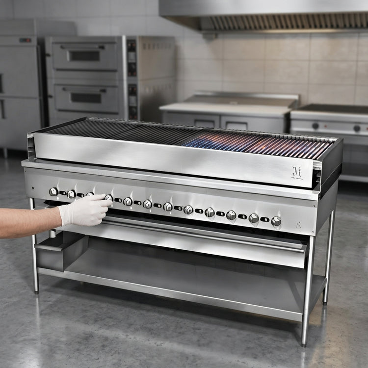 Product image #3 for Titan JCB-72 72-Inch Floor Model Gas Chicken Broiler with 12 Burners