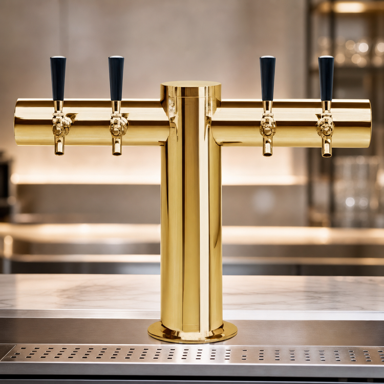 Product image #4 for Metropolis T-Style Countertop Glycol-Cooled 4-Faucet Draft Beer Tower