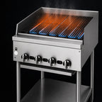 Thumbnail image #4 for Jade Range (Middleby) Supreme JB-42-F 42-Inch Gas Radiant Charbroiler, Floor Model with Open Stand, Cast Iron Grates, 105,000 BTU