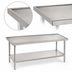 Thumbnail image #4 for Advance Tabco 108-Inch x 48-Inch 14-Gauge 304 Stainless Steel Work Table with No-Drip Countertop Edge and Adjustable Undershelf