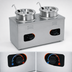 Thumbnail image #4 for Nemco 6120A Twin Well 4-Quart Countertop Wet Food Warmer
