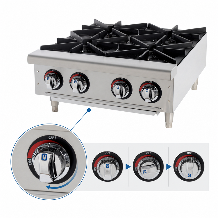 Product image #4 for Star-Max 24-Inch 4-Burner Countertop Gas Hot Plate