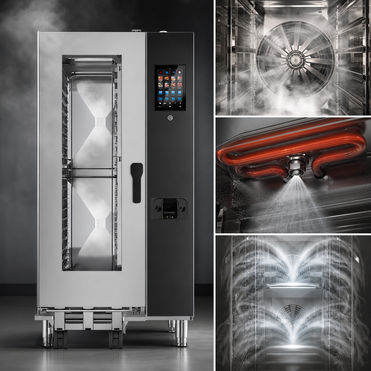Product image #4 for Lainox Naboo 5.0 NAE201B Electric Combi Oven with Direct Steam, 20 x 1/1 GN, Floor Model
