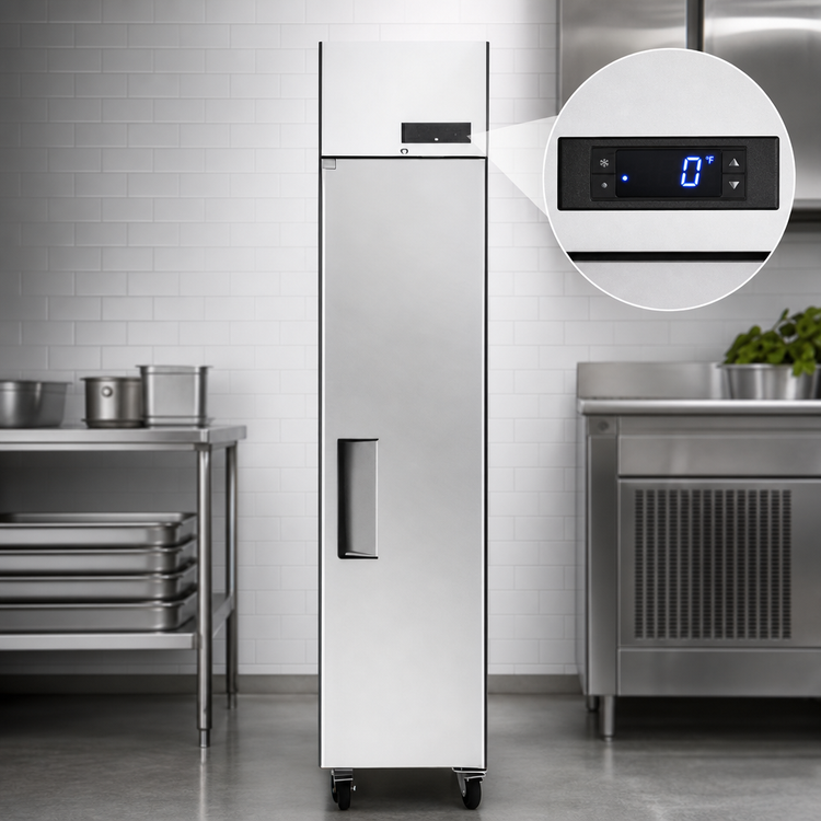 Product image #5 for Atosa 13 Cu. Ft. Top Mount Self-Contained Reach-In Freezer with Left Hinged Solid Door