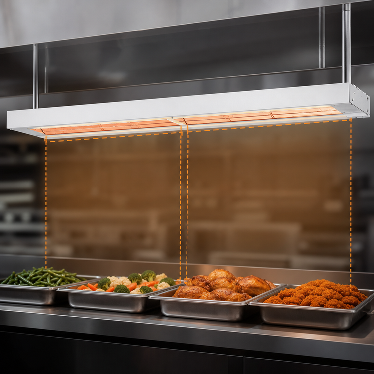 Product image #4 for Nemco 72-Inch Dual Unlighted Remote-Controlled Infrared Strip Heater, 240V