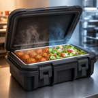 Thumbnail image #5 for Cambro Ultra Pan Carriers® UPC140110 Top-Loading Insulated Food Pan Carrier, 1 Full-Size or Fractional GN Pan, Polyethylene, Black