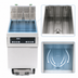 Thumbnail image #4 for Frymaster RE High Efficiency 80 lb Electric Floor Model Fryer with Built-In Filtration and Open-Pot Design, 17 kW