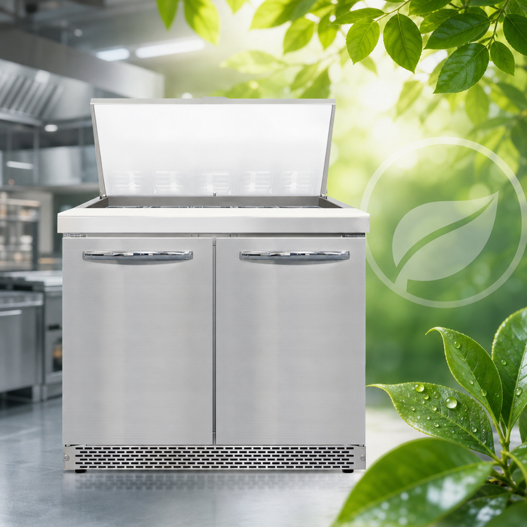 Product image #4 for Continental Refrigerator D36N15M-FB Designer Line 36" Mighty Top Two-Section Sandwich Prep Table