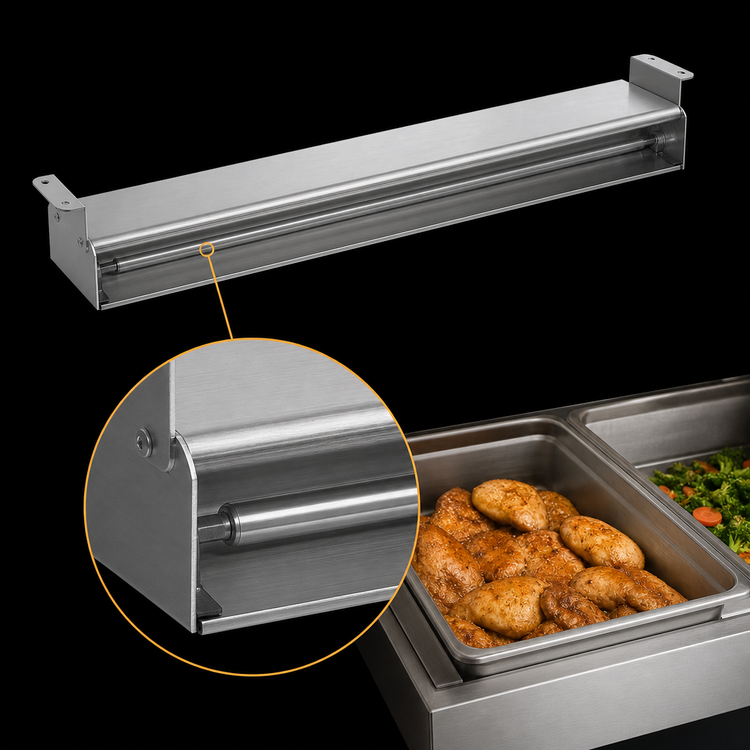 Product image #4 for Hatco Glo-Ray Narrow Max 54-Inch Single Infrared Strip Heater, Unlighted, Stainless Steel