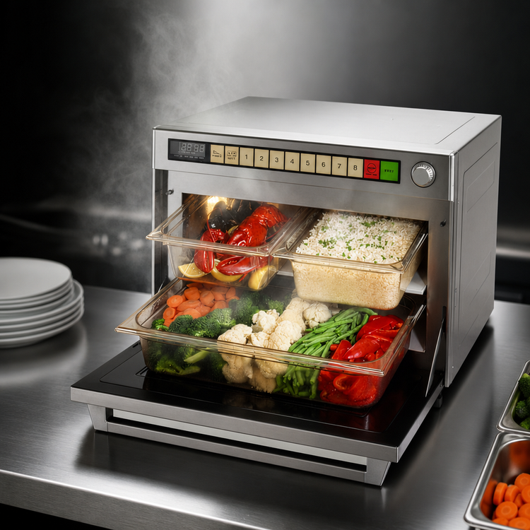 Product image #4 for Panasonic PRO2 NE-2180 Sonic Steamer Ventless Commercial Microwave Oven, 1.6 Cu. Ft., 2100W