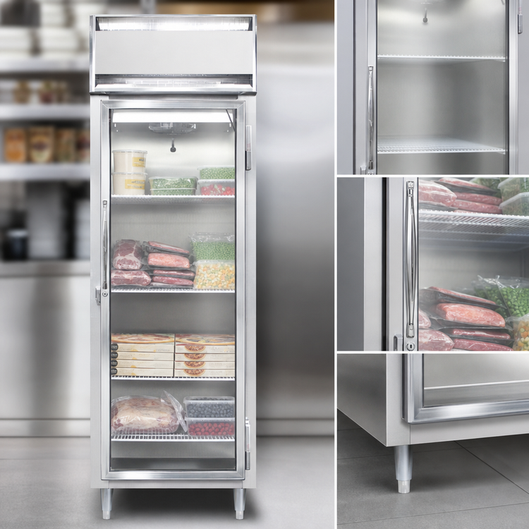 Product image #4 for Continental Refrigerator D1FNSAGD Designer Line One-Section Full-Height Glass Door Reach-in Freezer