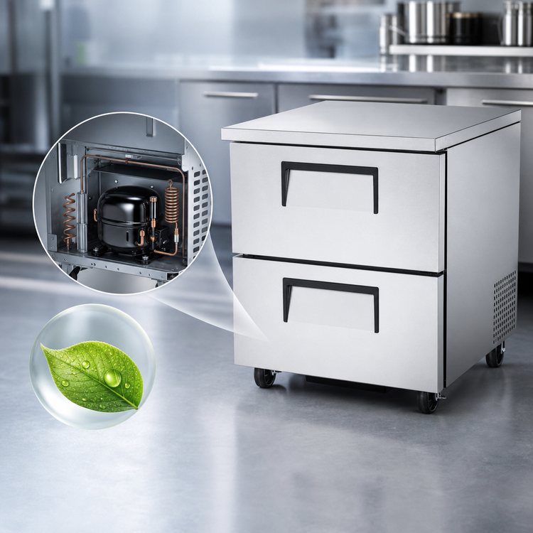 Product image #4 for True 27-Inch Undercounter Two-Drawer Freezer, -10°F, Self-Contained R290