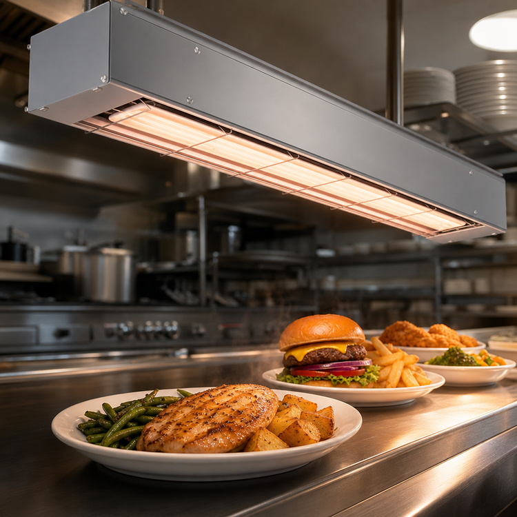 Product image #4 for Hatco Ultra-Glo 60-Inch Double Ceramic Unlighted Infrared Foodwarmer Strip Heat Lamp