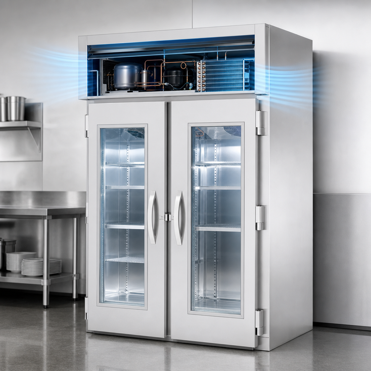 Product image #4 for SPEC SERIES Roll-In Two-Section Glass Swing Door Refrigerator