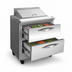 Thumbnail image #4 for IKON Refrigeration Mega Top 1-Section 2-Drawer Sandwich/Salad Prep Table, 12 1/6-Pan Rail