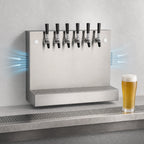 Thumbnail image #4 for Perlick Corporation 3775A6B Wall-Mount Air-Cooled Draft Beer Dispenser, 6-Faucet Capacity