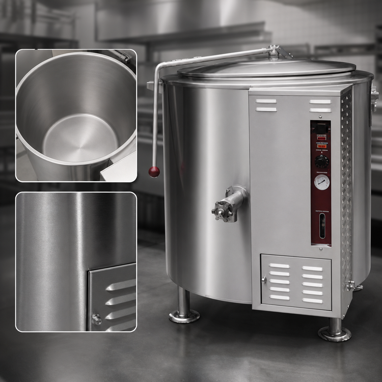 Product image #4 for Crown GL-60FE 60 Gallon Full-Jacket Gas Stationary Steam Kettle