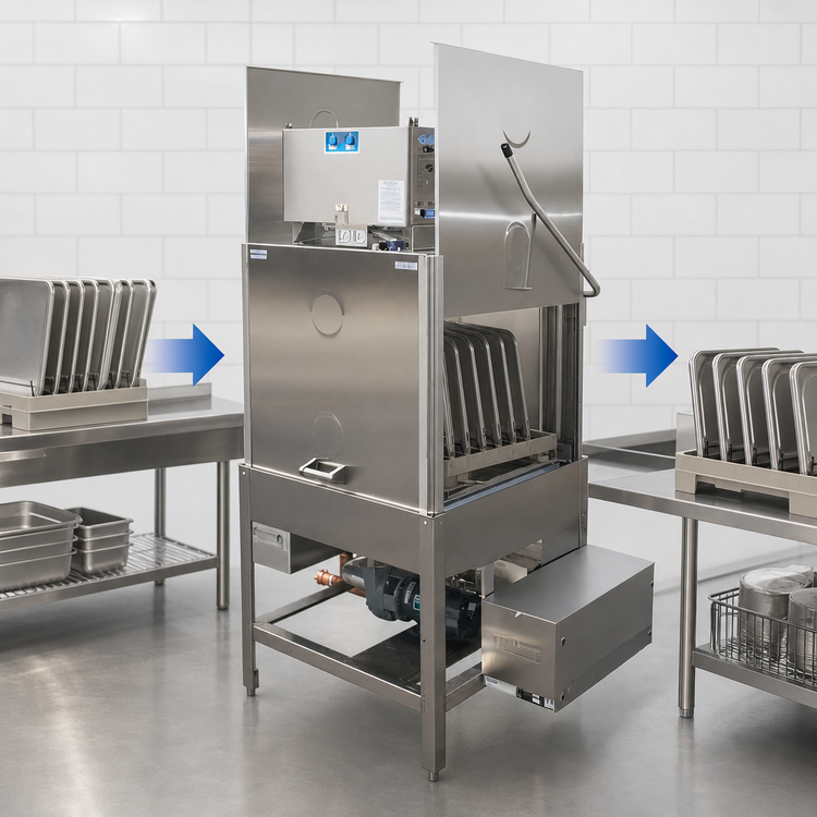 Product image #4 for American Dish Service HT-34 W/J-12 High-Temperature Door-Type Pot & Utensil Washer