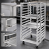 Thumbnail image #4 for Channel Double Section Stainless Steel Side-Load Bun Pan Oven Rack, 60 Pan Capacity