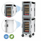 Thumbnail image #5 for Metro HotBlox™ HBCN16-ACPS-M Mobile Dual-Cavity Pass-Thru Insulated Holding Cabinet, 16-Pan, Analog, Clear Front/Solid Rear Doors