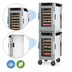 Thumbnail image #5 for Metro HotBlox Narrow Mobile Dual-Cavity Pass-Thru Insulated Holding Cabinet with Clear Front and Solid Rear Doors