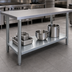 Thumbnail image #4 for Omcan Standard Series 84-Inch x 24-Inch Stainless Steel Work Table with Galvanized Undershelf
