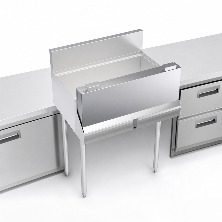 Product image #4 for Krowne Royal Series Single 32-Inch Stainless Steel Speed Rail Locking Cover