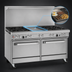 Thumbnail image #4 for Southbend Ultimate 60-Inch Commercial Gas Restaurant Range with 5 Burners, 24-Inch Griddle, Standard Oven and Cabinet Base