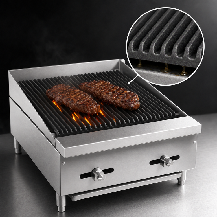 Product image #4 for Comstock-Castle 18-Inch Countertop Radiant Gas Char-Broiler with Cast Iron Grates