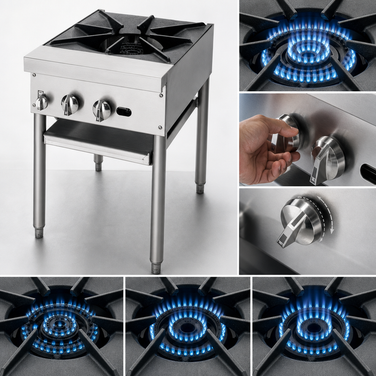 Product image #4 for Supreme 18-Inch Stock Pot Range with Three-Ring Burner, 100,000 BTU