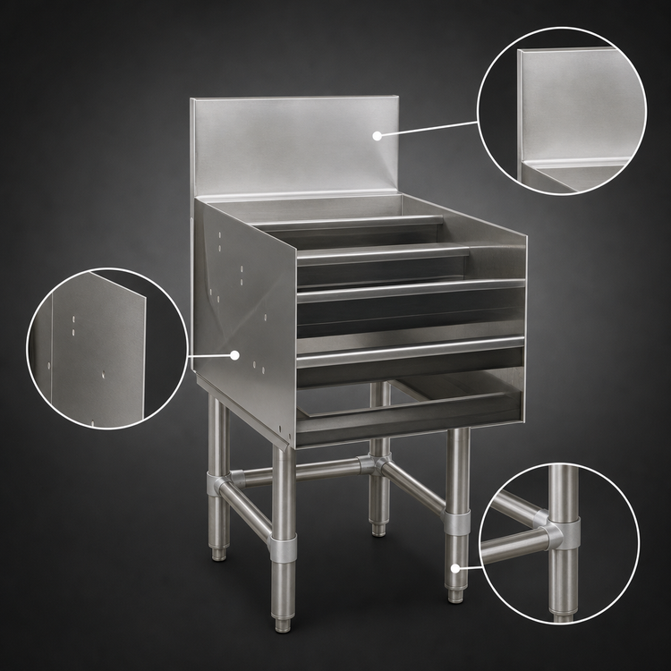 Product image #4 for Spec-Bar 24-Inch Wide Free-Standing 4-Step Liquor Bottle Display Unit, No Speed Rail