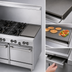 Thumbnail image #4 for US Range U-Series 48-Inch Gas Restaurant Range with 6 Open Burners, 12-Inch Griddle, and Dual Space-Saver Ovens