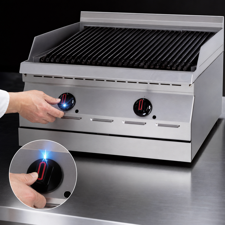 Product image #4 for Garland Designer Series 30-Inch Countertop Gas Charbroiler with Cast Iron Radiants and Flame-Failure Protection