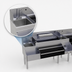 Thumbnail image #4 for Glastender 72-Inch All-In-One Underbar Ice Bin/Cocktail Station with Sink, Blender Shelf, and Speed Rail
