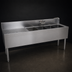 Thumbnail image #4 for Glastender 72-Inch Four-Compartment Stainless Steel Underbar Sink Unit with 24-Inch Left Drainboard