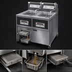 Thumbnail image #4 for Henny Penny OFE342.0 2-Well Electric Open Fryer with Built-In Filter and Stainless Steel Construction