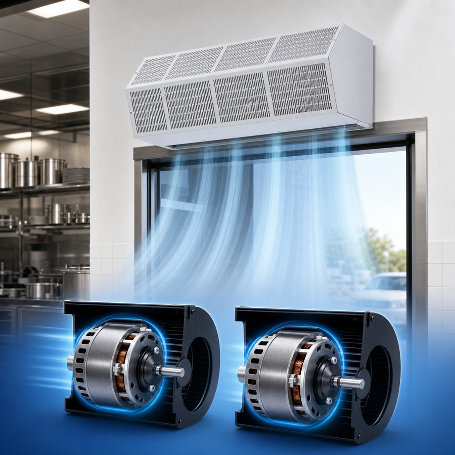 Two 1/2 HP Motors