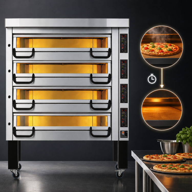 Product image #4 for PizzaMaster PM 944ED 4-Deck Electric Pizza Deck Oven with IQControl Panel