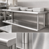 Thumbnail image #4 for BK Resources Double Tier Wall-Mounted Pass-Through Shelf, 60 x 18 Inches, 304 Stainless Steel