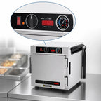 Thumbnail image #5 for Metro HotBlox™ HBCN4-ASPS-CT 4-Pan Narrow Pass-Thru Insulated Holding Cabinet, Countertop/Stacking, Analog Controls, Solid Doors, 120V